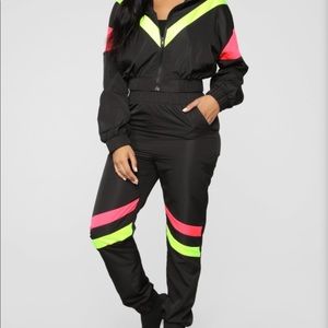 Neon track suit